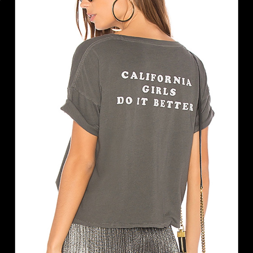Amuse Society ‘California Girls..’ Boxy Crop Tee